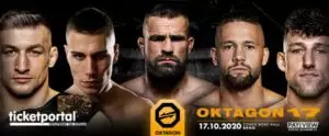 Oktagonu 17 fight card, online přenos, program a výsledky