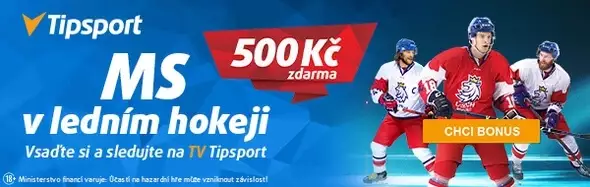 MS v hokeji 2021 živě na TV Tipsport s bonusem 500 Kč zdarma