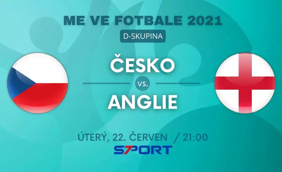 Česko - Anglie live EURO 2021 zápas skupiny D dnes