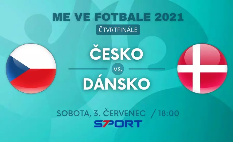 Česko - Dánsko live EURO 2021 zápas čtvrtifinále dnes