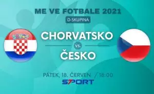 Chorvatsko-Česko live EURO 2021 - druhé utkání české reprezentace