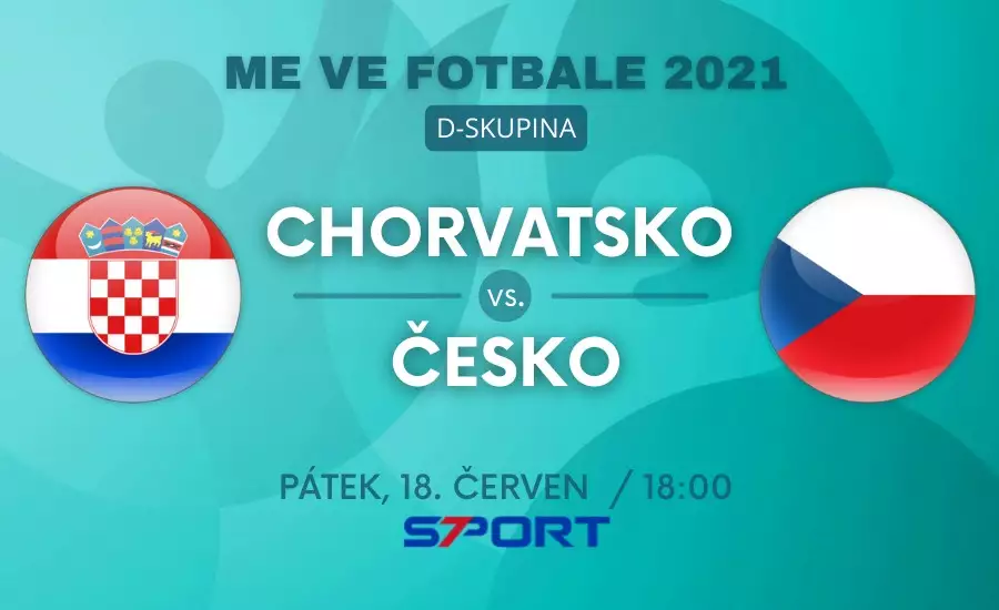 Chorvatsko-Česko live EURO 2021 - druhé utkání české reprezentace