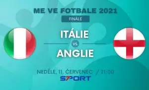 Itálie - Anglie live EURO 2021 zápas finále dnes