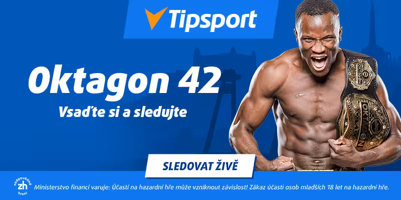 Oktagon 42 Bratislava (29.4.) – program, karta, výsledky. Sledujte Oktagon live stream! 2 Oktagon 42 živě na TV Tipsport