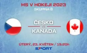 Česko - Kanada MS v hokeji 2023