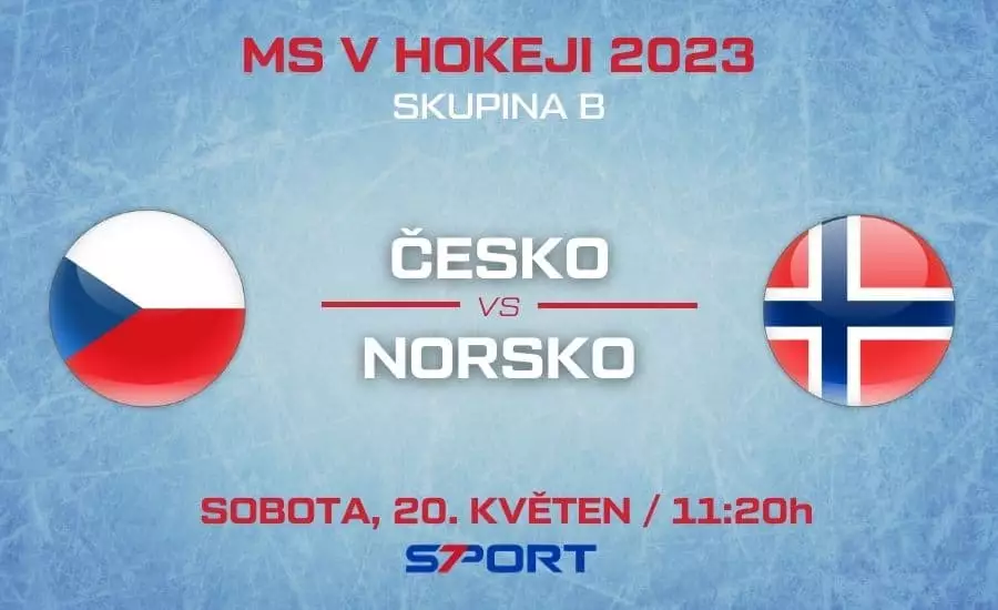 Česko - Norsko MS v hokeji 2023