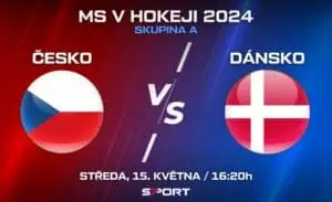 Česko - Dánsko MS v hokeji 2024