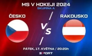 Česko - Rakousko MS v hokeji 2024