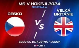 Česko - Velká Británie MS v hokeji 2024