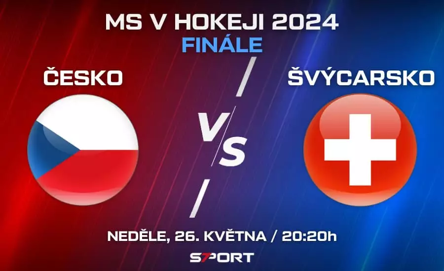 Česko - Švýcarsko finále MS v hokeji 2024