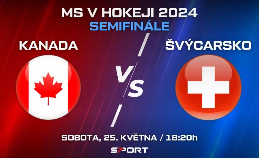 Kanada - Švýcarsko semifinále MS v hokeji 2024