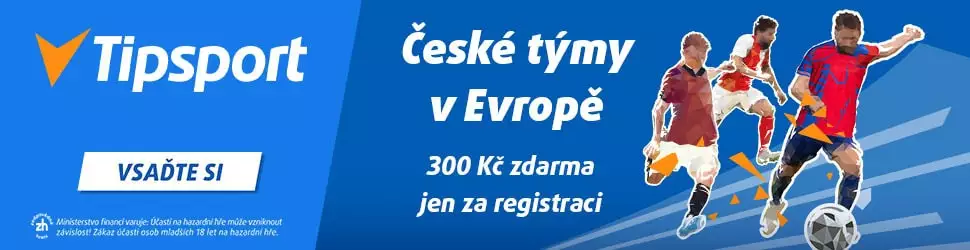 České týmy v Evropě s bonusem za registraci od Tipsportu