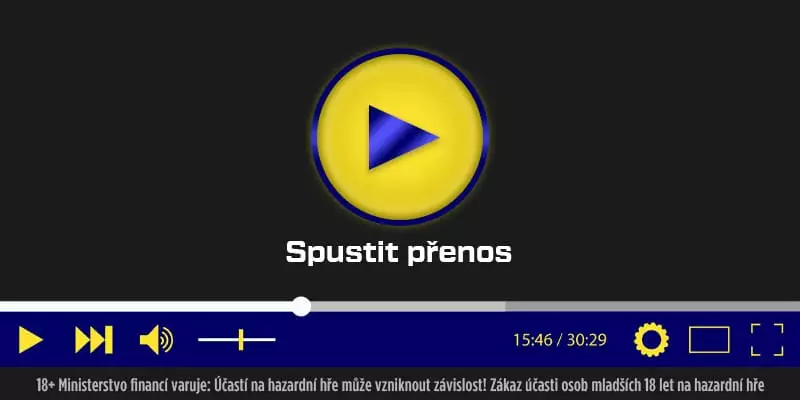 Žlutomodrý stream banner CZ