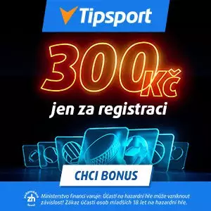 Získejte bonus 300 Kč jen za registraci od Tipsportu