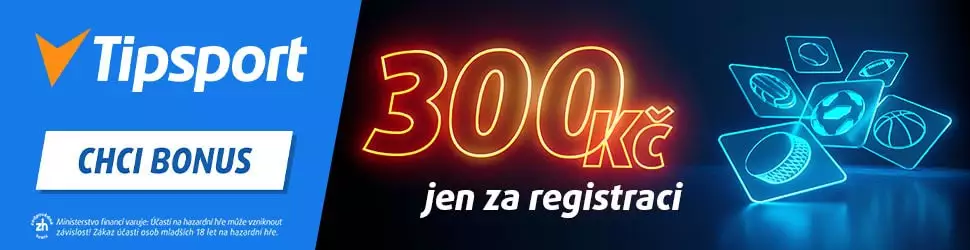 Získejte bonus 300 Kč za registraci u Tipsportu