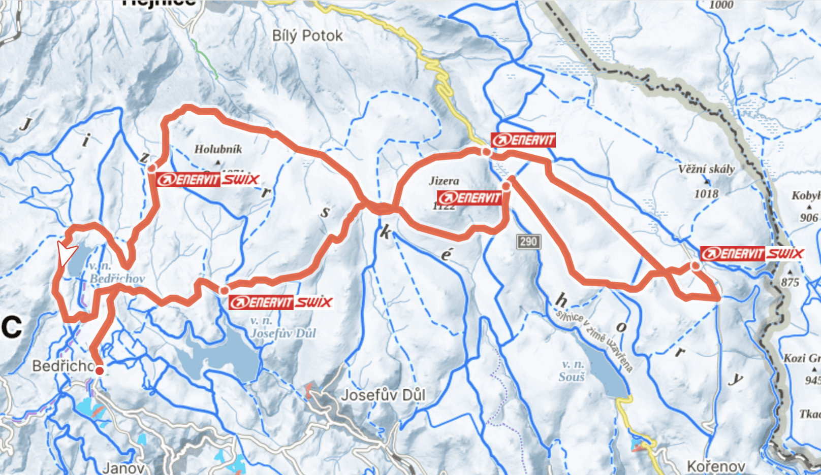 Jizerská 50 – program, výsledky, trasa, startovné, live přenos 2 Jizerská 50 2026 mapa