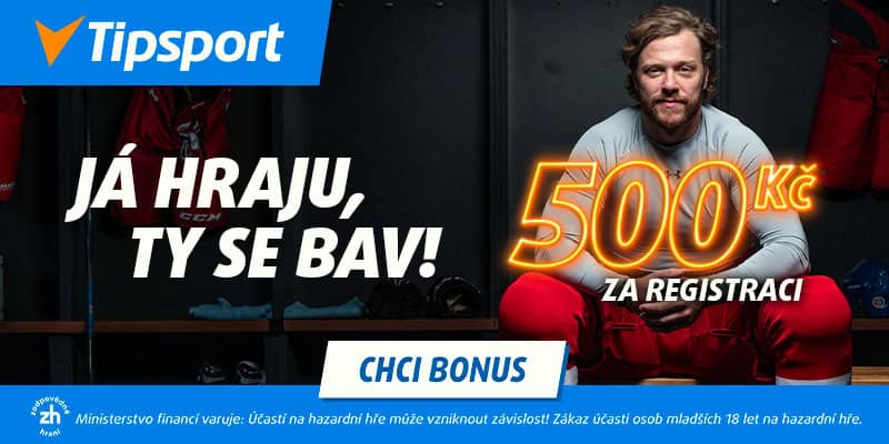 Bonus 500kč na MS v hokeji od Tipsport