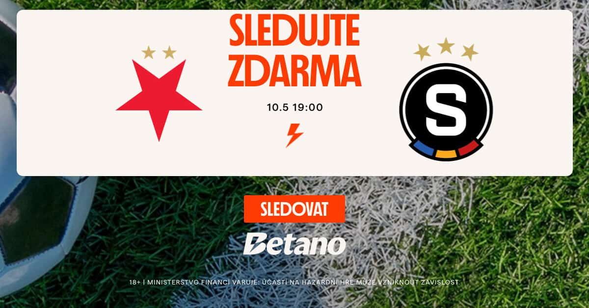 Slavia - Sparta Chance liga 10.5. na Betano