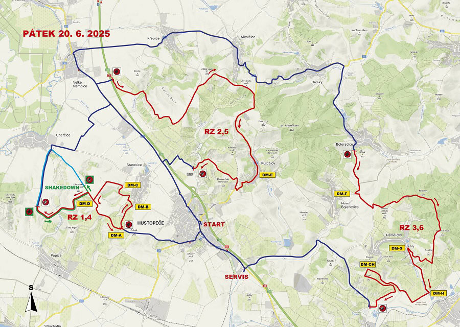Rally Hustopeče 2025 - program, mapy, výsledky, kde sledovat 2 Rally Hustopeče 2025