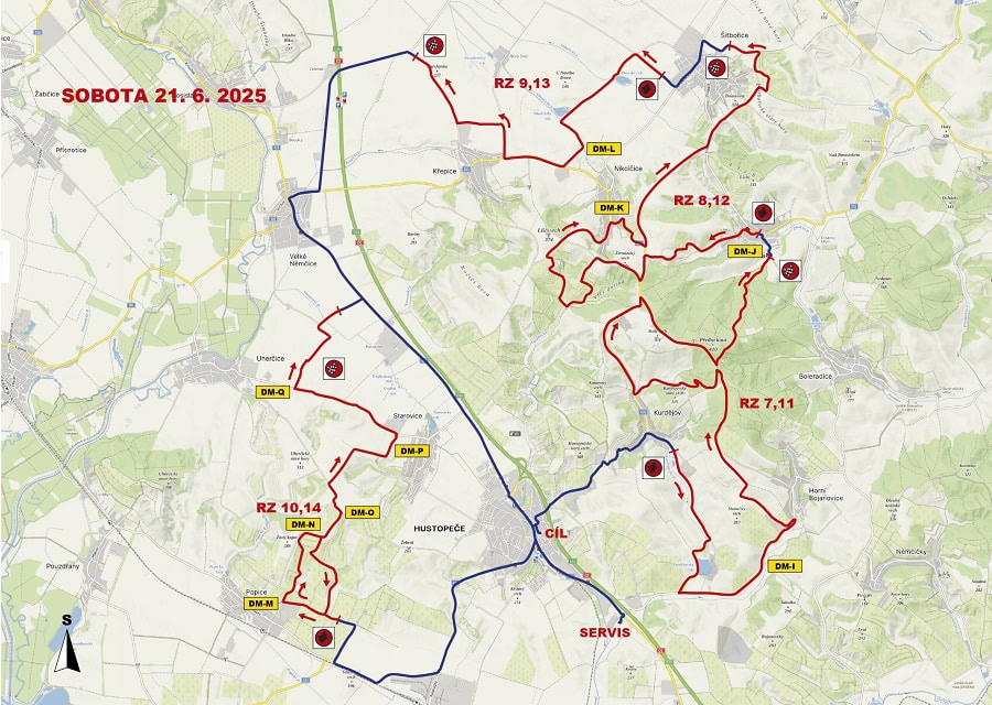 Rally Hustopeče 2025 - program, mapy, výsledky, kde sledovat 3 Rally Hustopeče 2025