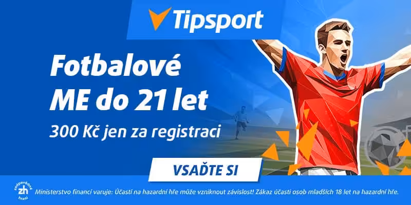 Fotbalové ME do 21 let s bonusem na Tipsportu