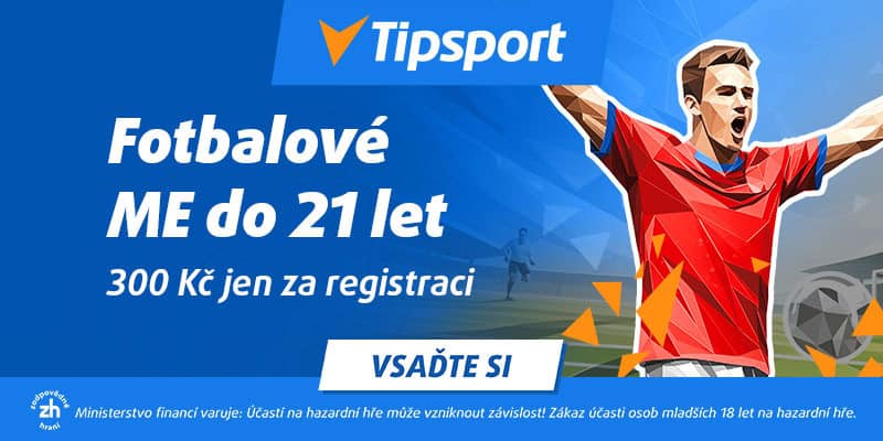 Fotbalové ME do 21 let s bonusem na Tipsportu