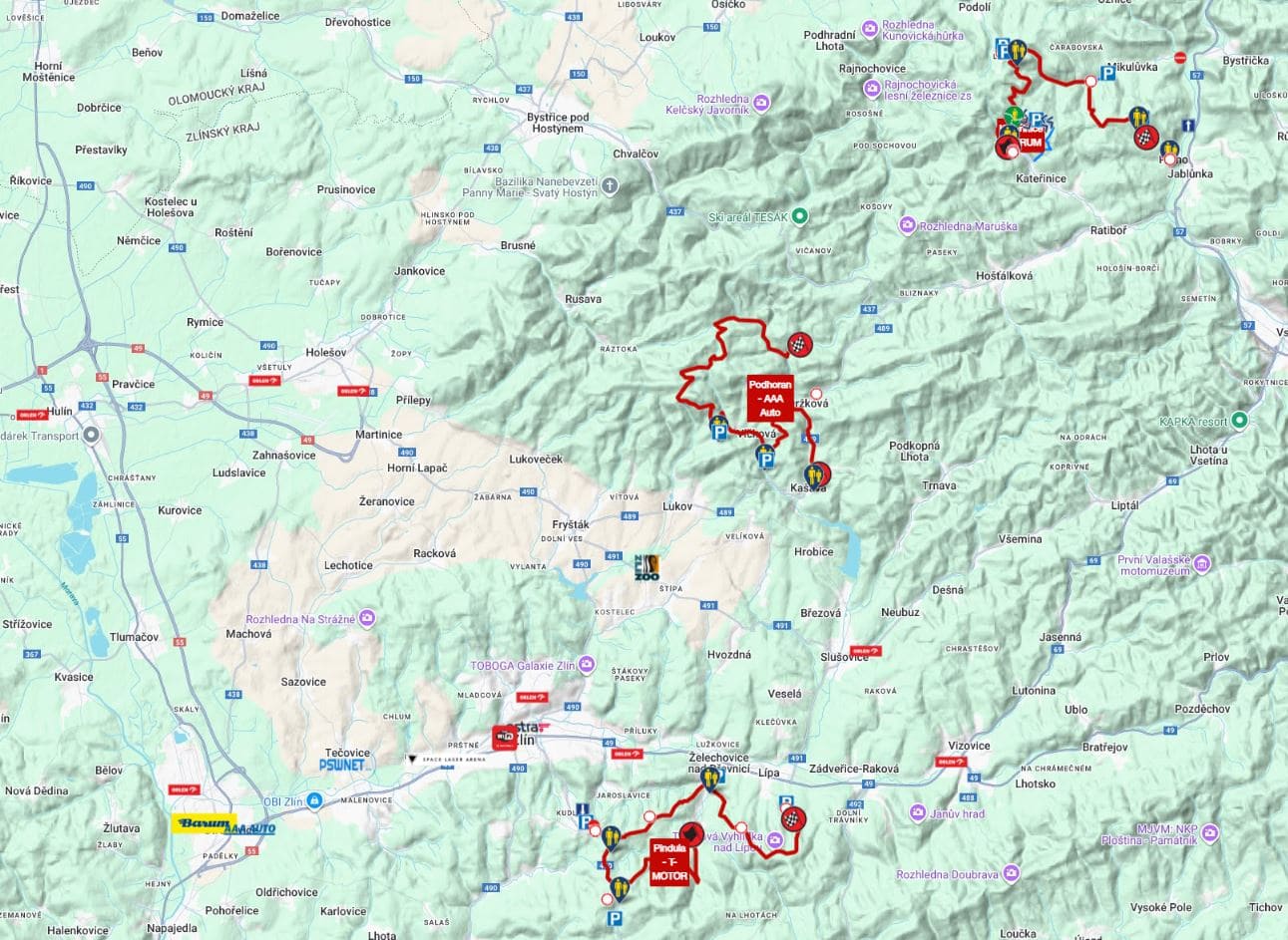 Barum Rally 2025 výsledky |neděle 17.8.| Vítěz závodu, program závěrečného dne 3 Mapy Barum Rally 2025 neděle