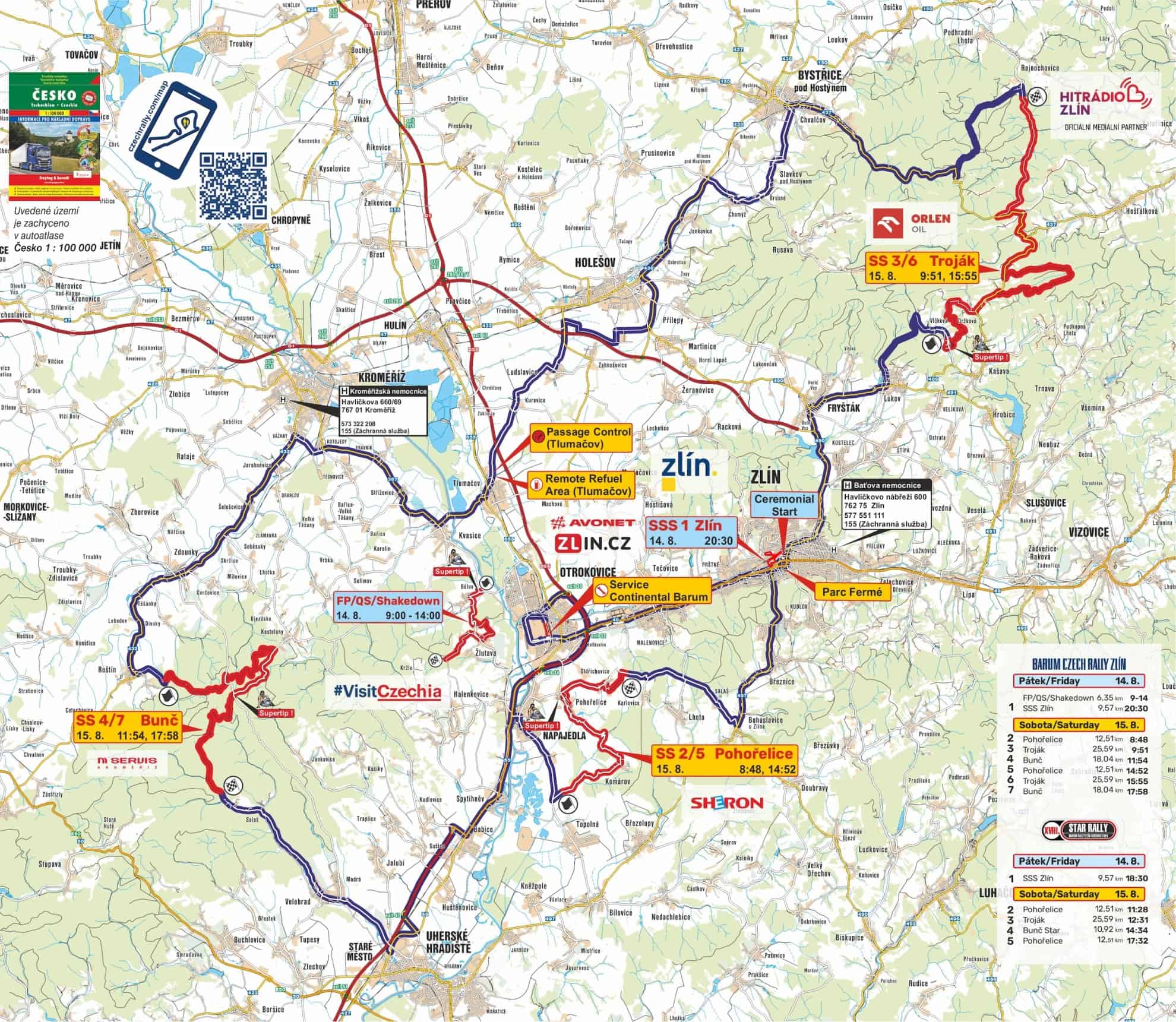 Mapy Barum Rally Zlín 2026 #1