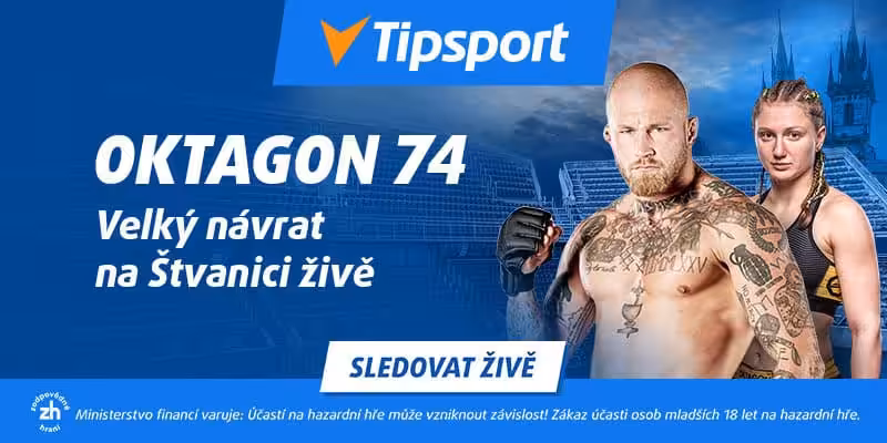 Sledujte Oktagon 74 zdarma s TV Tipsport