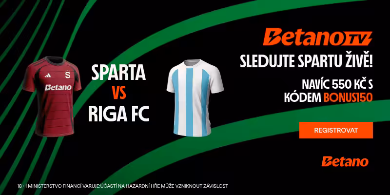 Sledujte zápas Sparta - Riga živě a zdarma na Betano TV