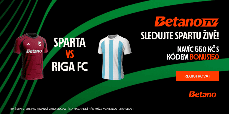 Sledujte zápas Sparta - Riga živě a zdarma na Betano TV