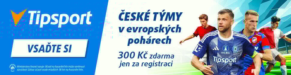 Vsaďte si na české kluby v Evropě s bonusem od Tipsportu.