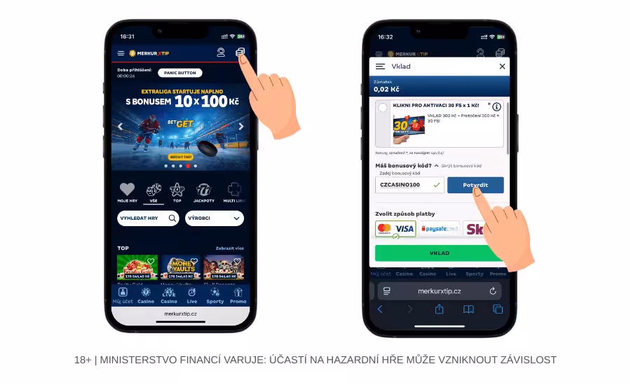 MerkurXtip promokód a postup získání