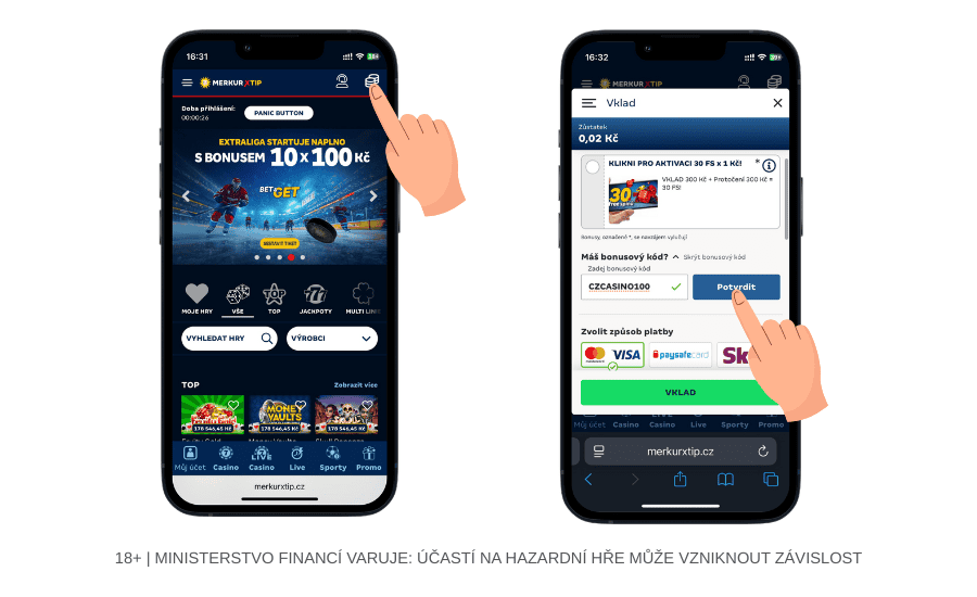 MerkurXtip promokód a postup získání
