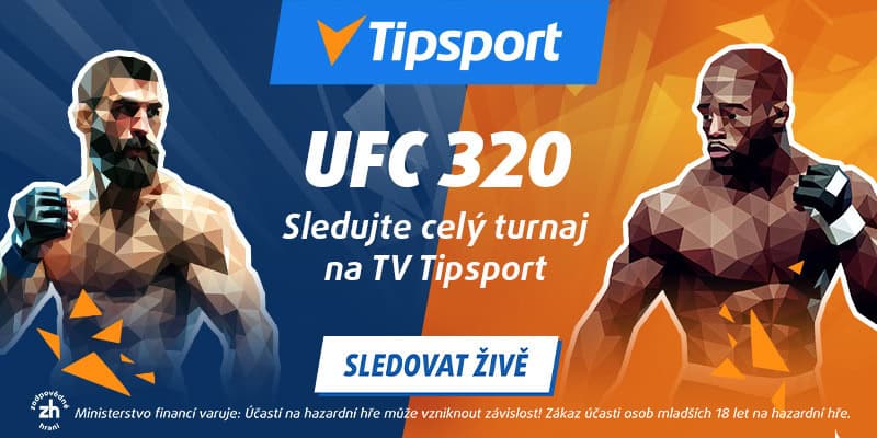 UFC 320 live stream zdarma na TV Tipsport