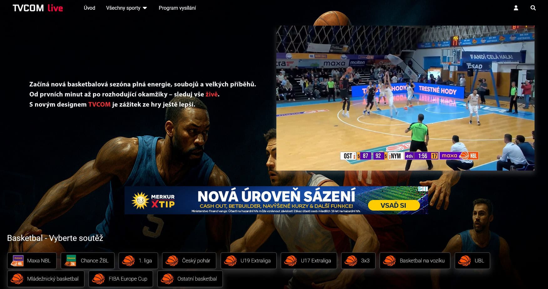 Maxa NBL 2025/26 – program, týmy, tabulka, live přenosy 5 Maxa NBL 2025/26 na TVCOM