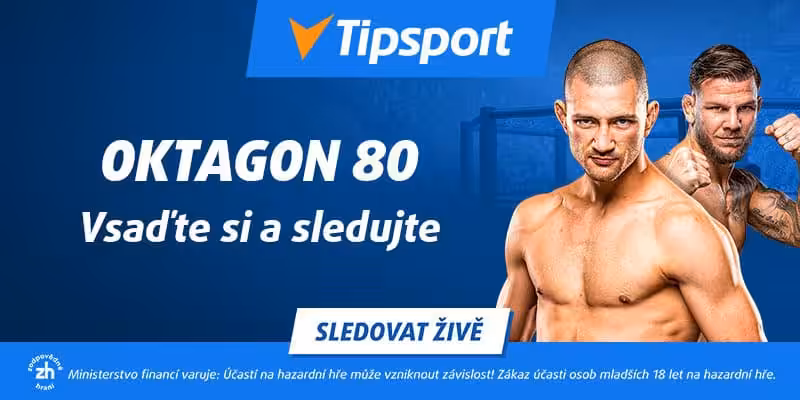 Sledujte Oktagon 80 živě na TV Tipsport