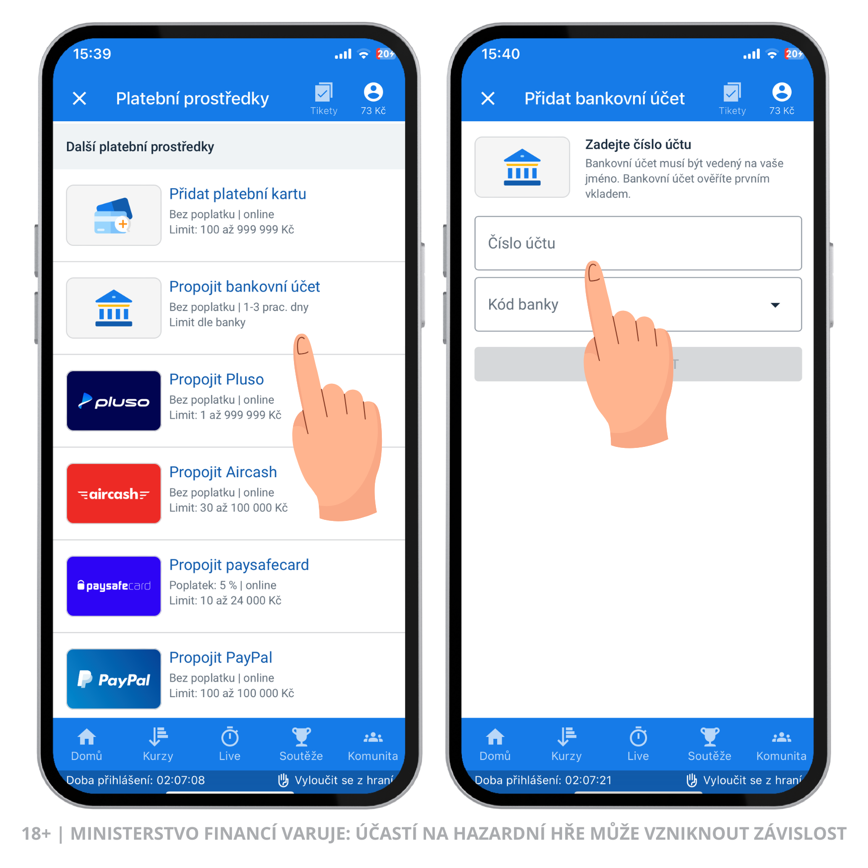 Tipsport platební metody 2