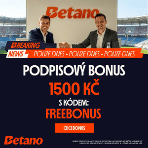 Betano bonus 1500 Kč s kódem FREEBONUS