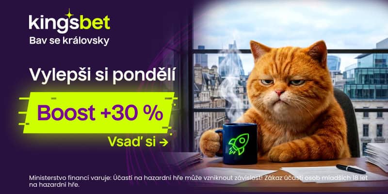 Kingsbet pondělní boost +30 %