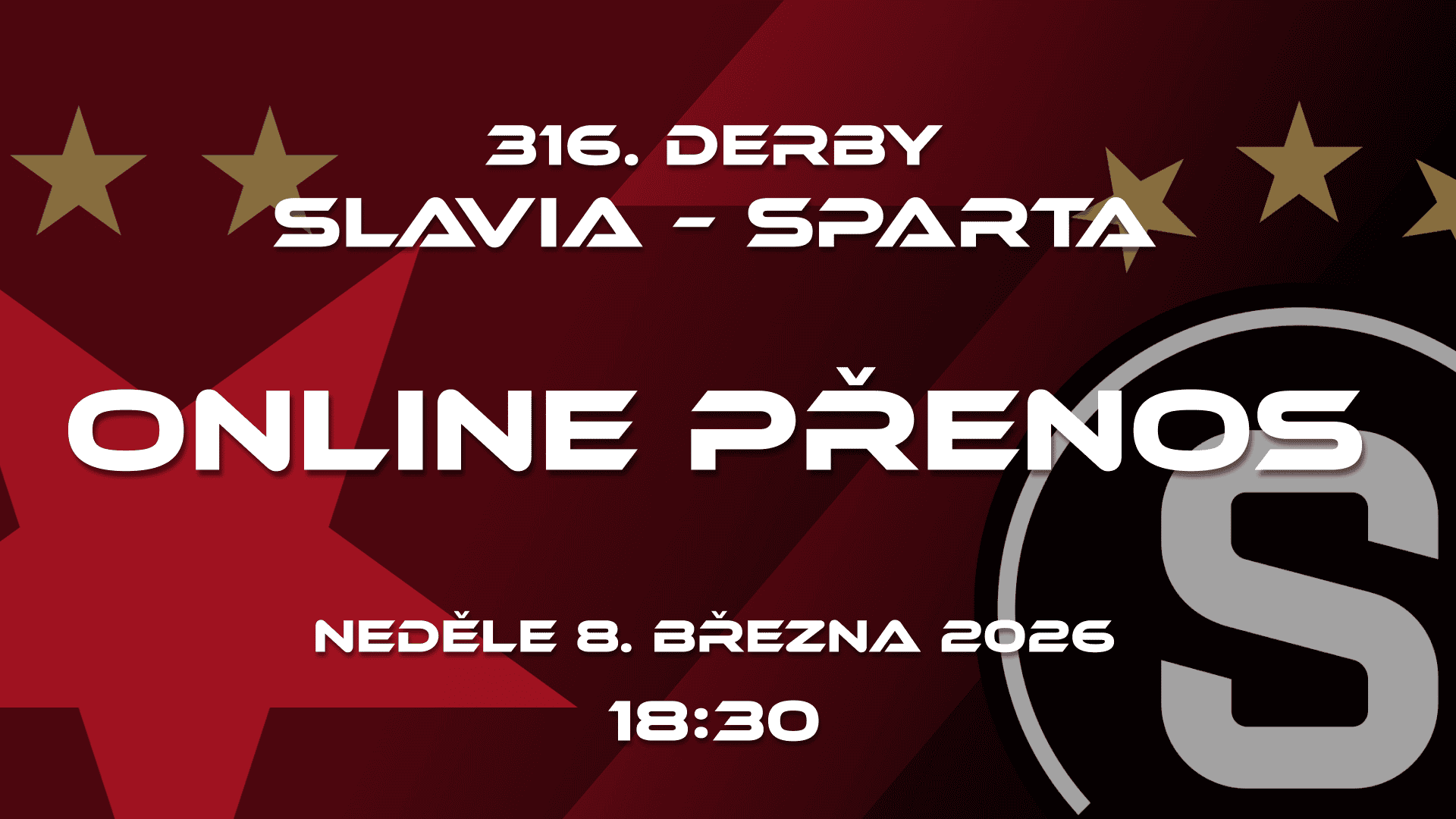 Online přenos: Slavia - Sparta