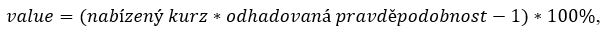 value rovnice