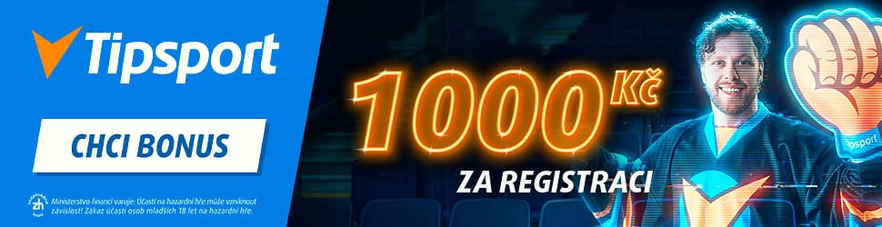Bonus 1000kč za registraci Tipsport
