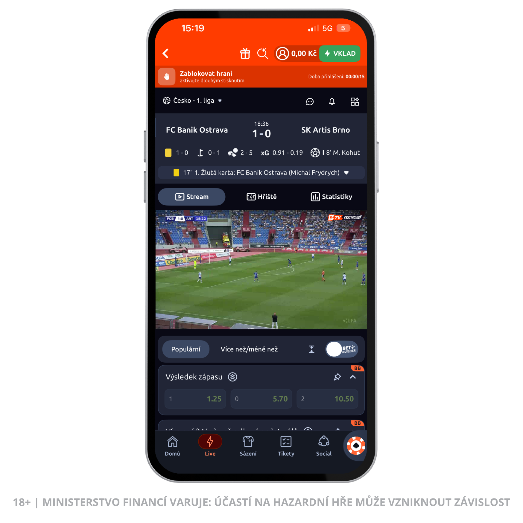 Chance Liga na Betano TV 2