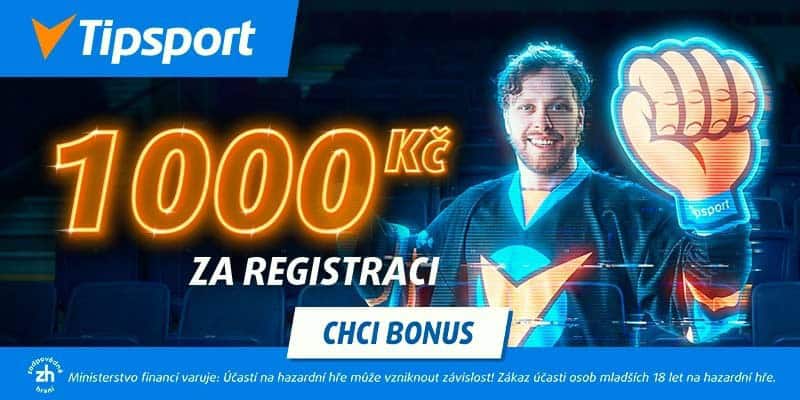 Tipsport bonus 1000kč za registraci