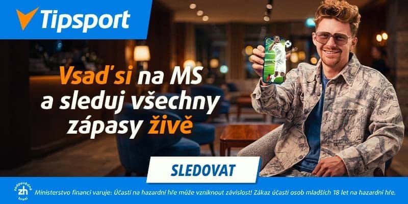 Live streamy na MS ve fotbale zdarma u Tipsportu