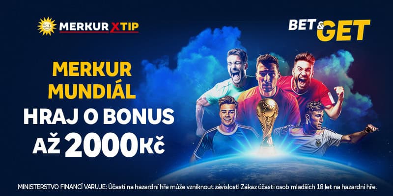 Mundiál bonus až 2000 Kč s MerkurXtip