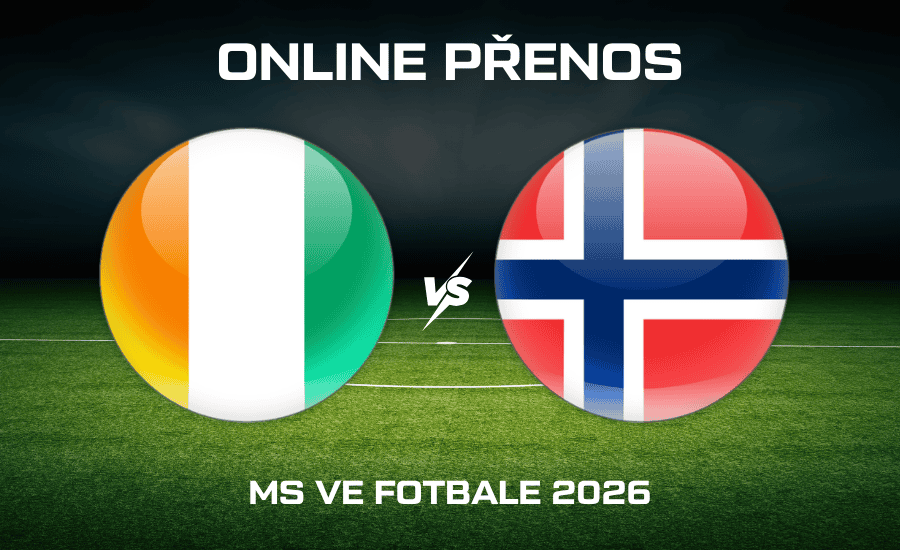 ONLINE přenos: Pobřeží slonoviny - Norsko MS 2026