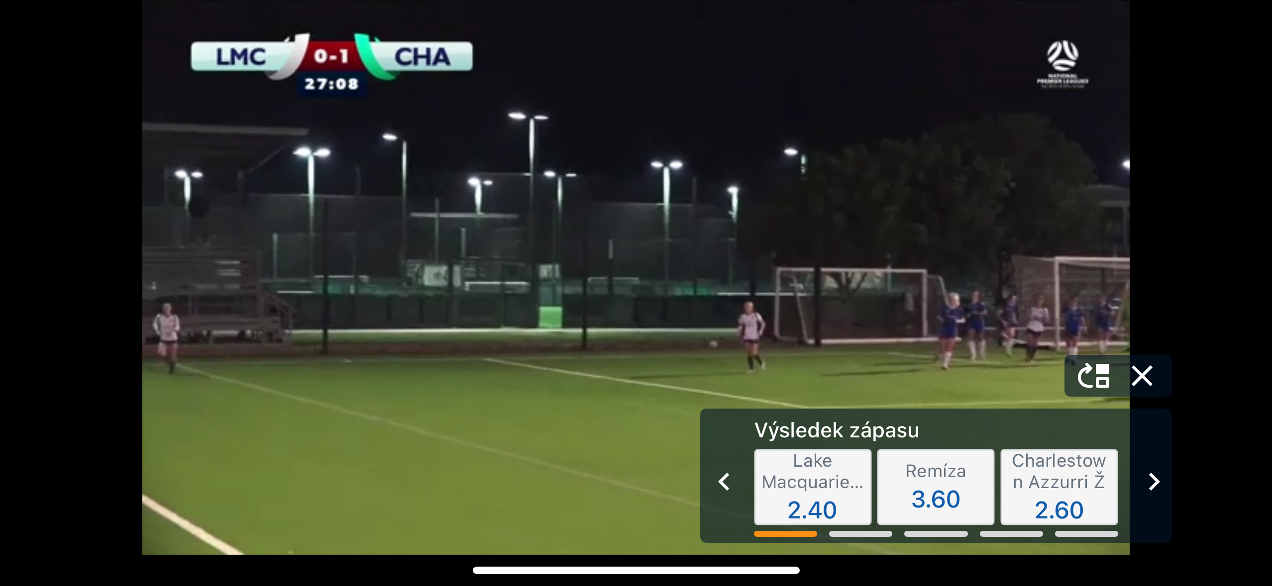 Tipsport live kurzy ve streamu fotbal