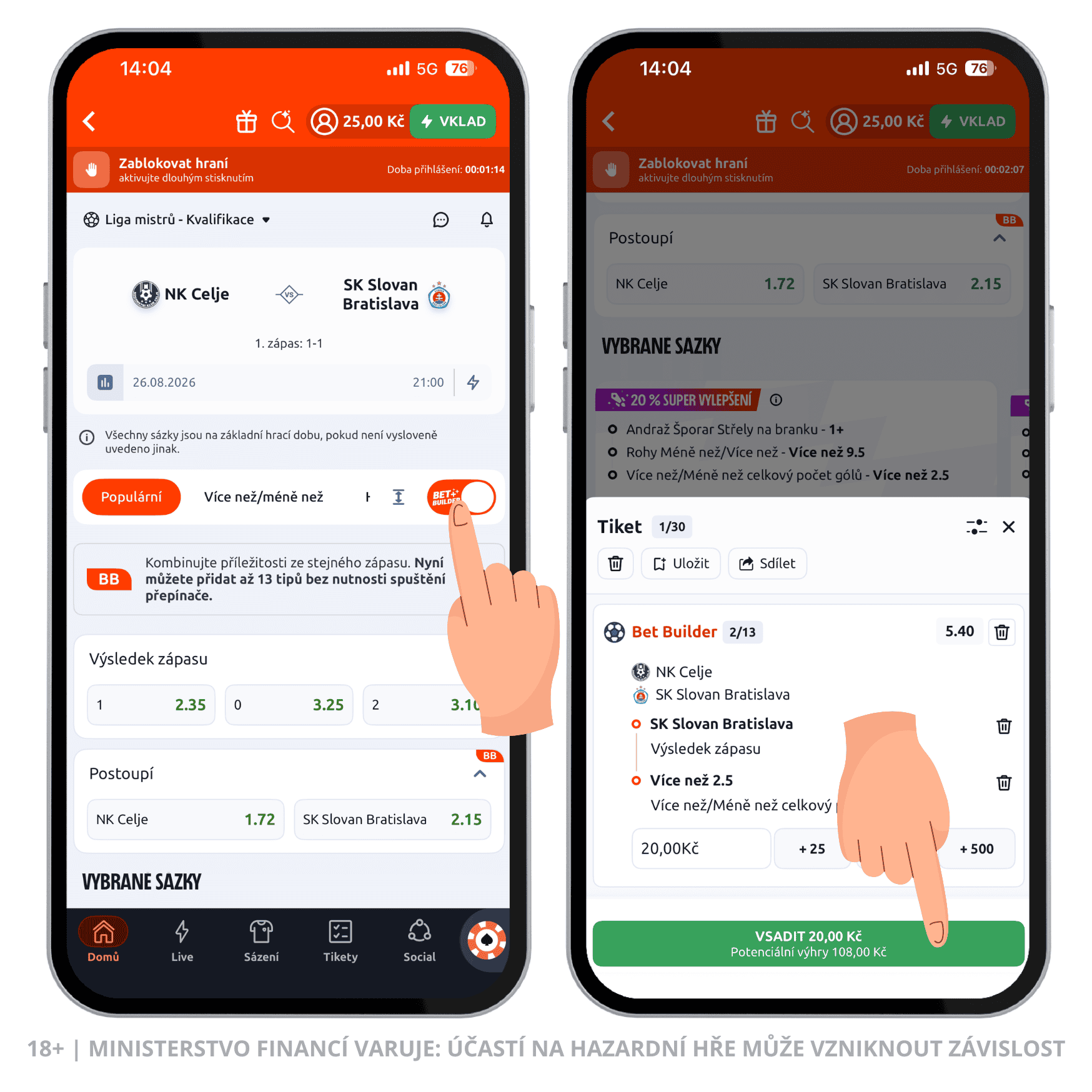 Jak vsadit Betano Bet Builder